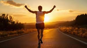 Motivated runner showing drive